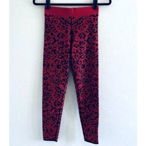 COR by Ultracor Revolve Legging 24" Leopard Animal Print Red Black $177 USA Med